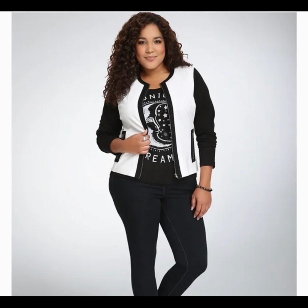 Black and white torrid jacket